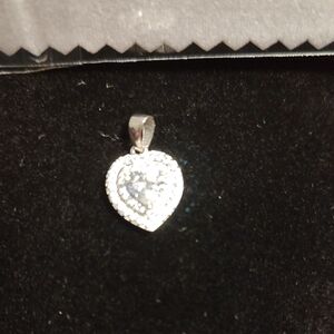 Dazzling Silver Heart Necklace